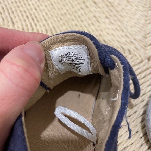 Janie and Jack blue suede lace up dress shoes - Picture 4 of 5